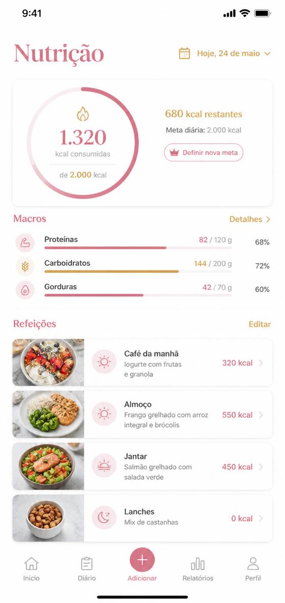 Tela Nutrição